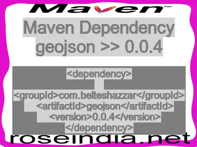 Maven dependency of geojson version 0.0.4