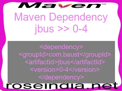 Maven dependency of jbus version 0-4