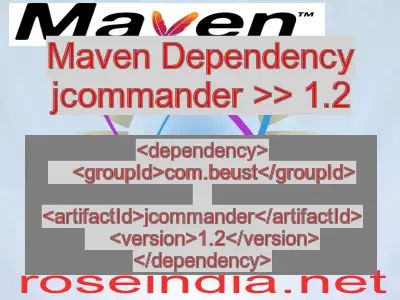 Maven dependency of jcommander version 1.2