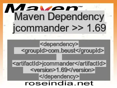 Maven dependency of jcommander version 1.69