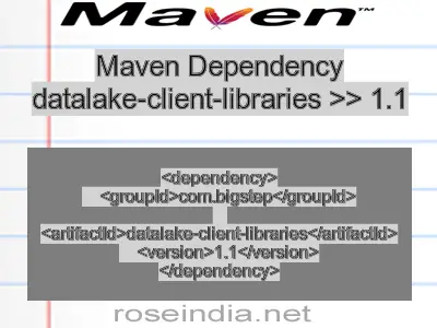 Maven dependency of datalake-client-libraries version 1.1