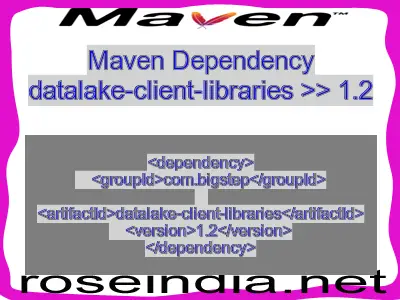 Maven dependency of datalake-client-libraries version 1.2