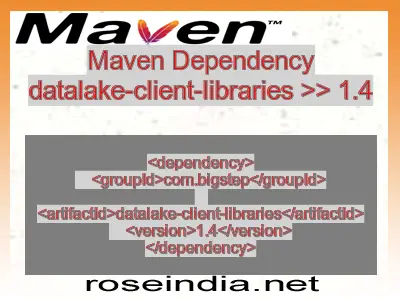 Maven dependency of datalake-client-libraries version 1.4