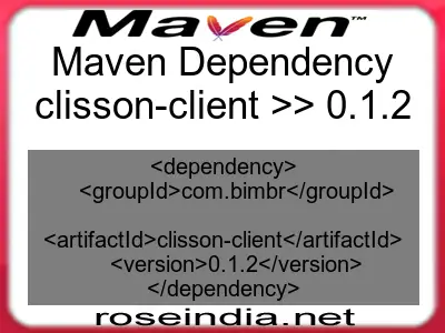 Maven dependency of clisson-client version 0.1.2