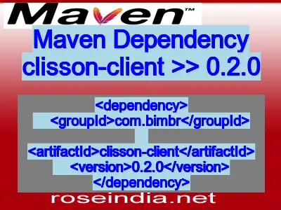 Maven dependency of clisson-client version 0.2.0