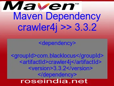 Maven dependency of crawler4j version 3.3.2