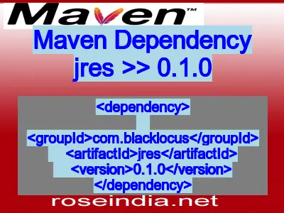 Maven dependency of jres version 0.1.0