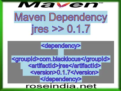 Maven dependency of jres version 0.1.7