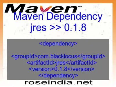 Maven dependency of jres version 0.1.8