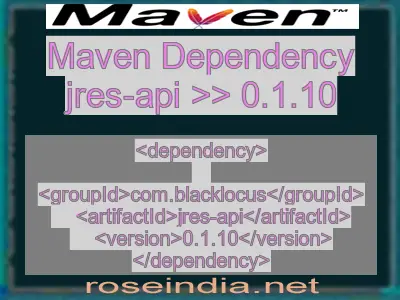 Maven dependency of jres-api version 0.1.10