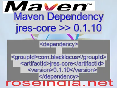 Maven dependency of jres-core version 0.1.10