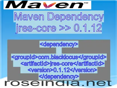 Maven dependency of jres-core version 0.1.12