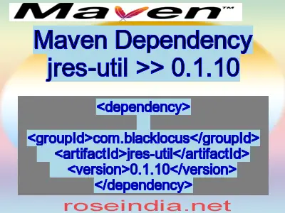 Maven dependency of jres-util version 0.1.10