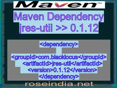 Maven dependency of jres-util version 0.1.12