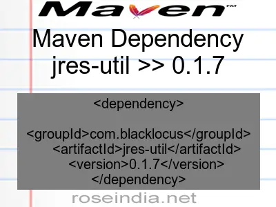 Maven dependency of jres-util version 0.1.7