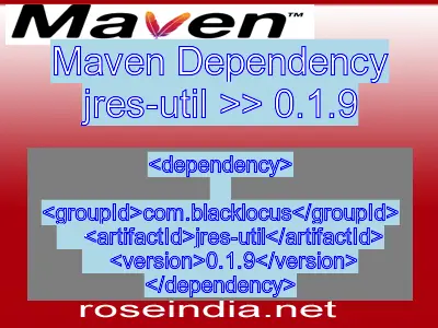 Maven dependency of jres-util version 0.1.9