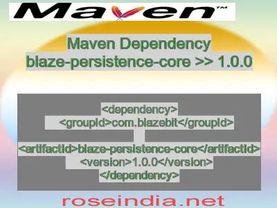 Maven dependency of blaze-persistence-core version 1.0.0