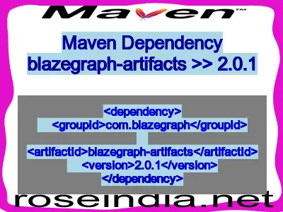 Maven dependency of blazegraph-artifacts version 2.0.1