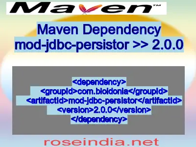 Maven dependency of mod-jdbc-persistor version 2.0.0