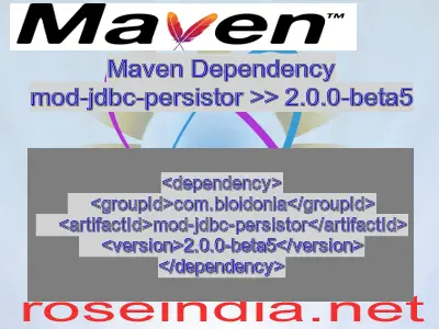 Maven dependency of mod-jdbc-persistor version 2.0.0-beta5