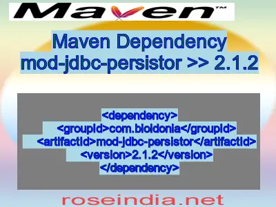 Maven dependency of mod-jdbc-persistor version 2.1.2