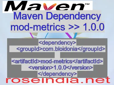 Maven dependency of mod-metrics version 1.0.0