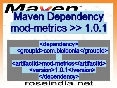 Maven dependency of mod-metrics version 1.0.1