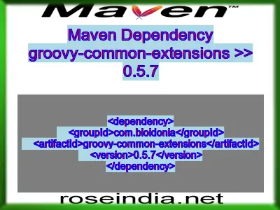 Maven dependency of groovy-common-extensions version 0.5.7