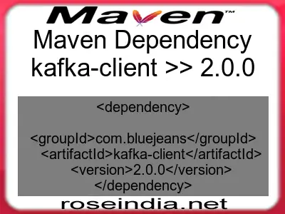 Maven dependency of kafka-client version 2.0.0