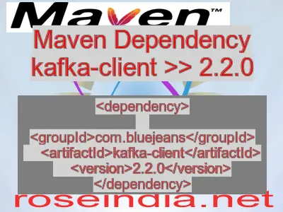 Maven dependency of kafka-client version 2.2.0
