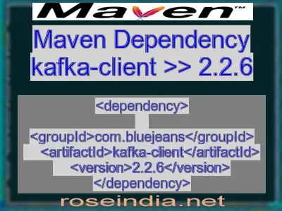 Maven dependency of kafka-client version 2.2.6