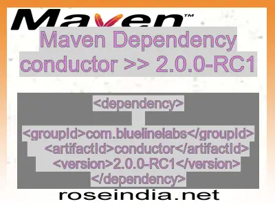 Maven dependency of conductor version 2.0.0-RC1