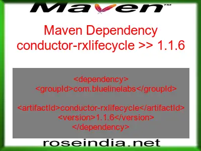 Maven dependency of conductor-rxlifecycle version 1.1.6