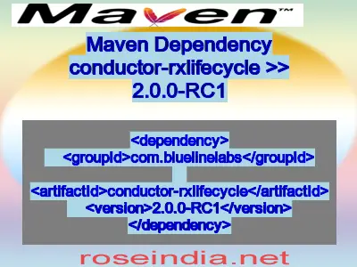 Maven dependency of conductor-rxlifecycle version 2.0.0-RC1