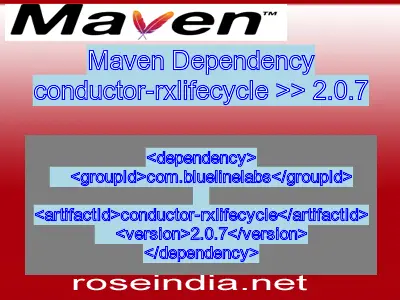 Maven dependency of conductor-rxlifecycle version 2.0.7