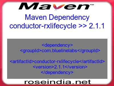 Maven dependency of conductor-rxlifecycle version 2.1.1