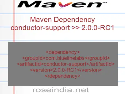 Maven dependency of conductor-support version 2.0.0-RC1