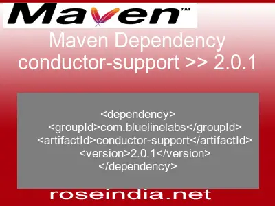 Maven dependency of conductor-support version 2.0.1