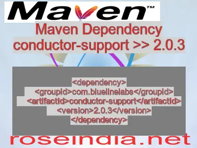 Maven dependency of conductor-support version 2.0.3