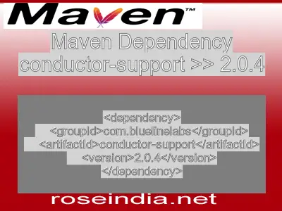 Maven dependency of conductor-support version 2.0.4