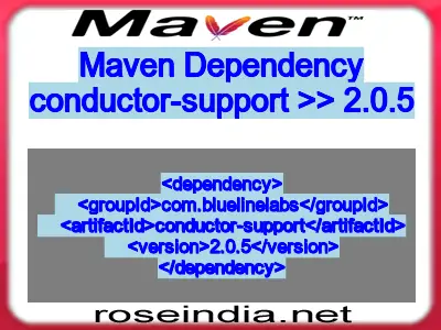 Maven dependency of conductor-support version 2.0.5