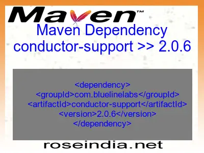 Maven dependency of conductor-support version 2.0.6