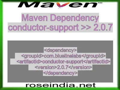 Maven dependency of conductor-support version 2.0.7