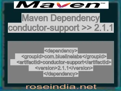 Maven dependency of conductor-support version 2.1.1