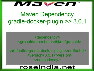 Maven dependency of gradle-docker-plugin version 3.0.1