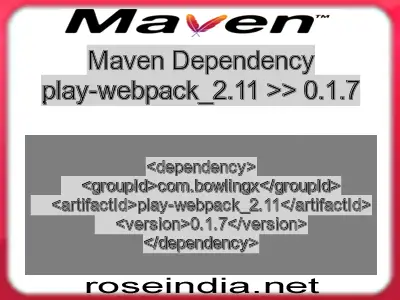 Maven dependency of play-webpack_2.11 version 0.1.7