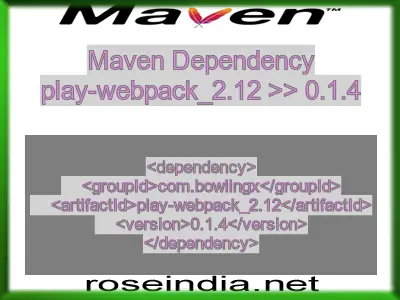 Maven dependency of play-webpack_2.12 version 0.1.4