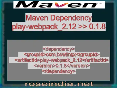 Maven dependency of play-webpack_2.12 version 0.1.8