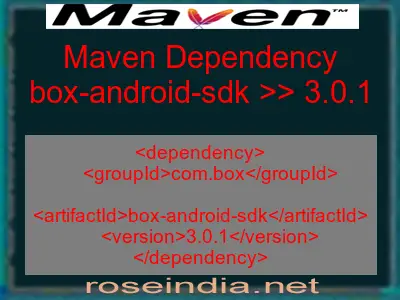 Maven dependency of box-android-sdk version 3.0.1