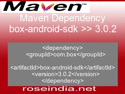 Maven dependency of box-android-sdk version 3.0.2